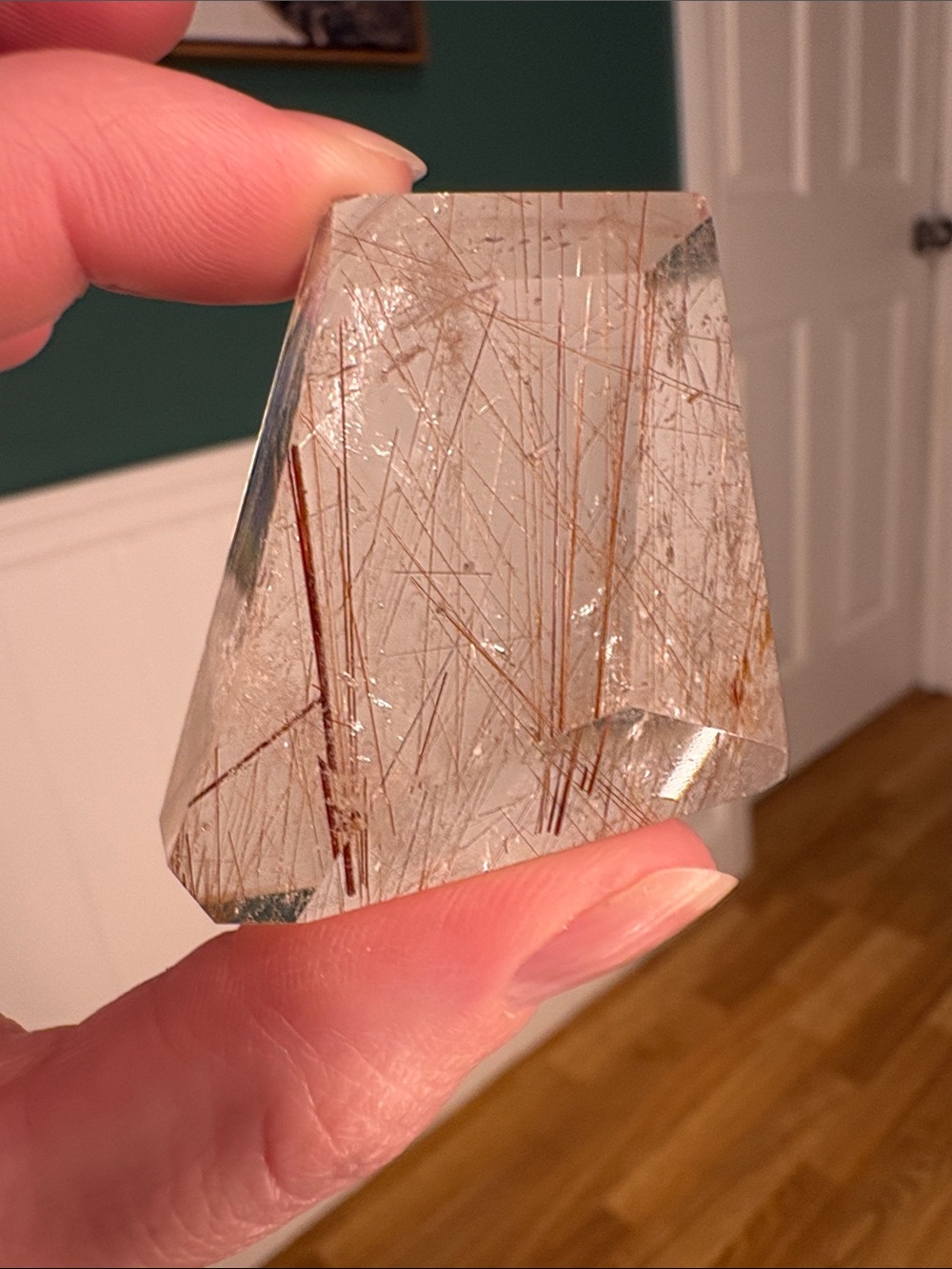 Rutilated Quartz Freeform— Clear with Golden-Brown Rutile Needles